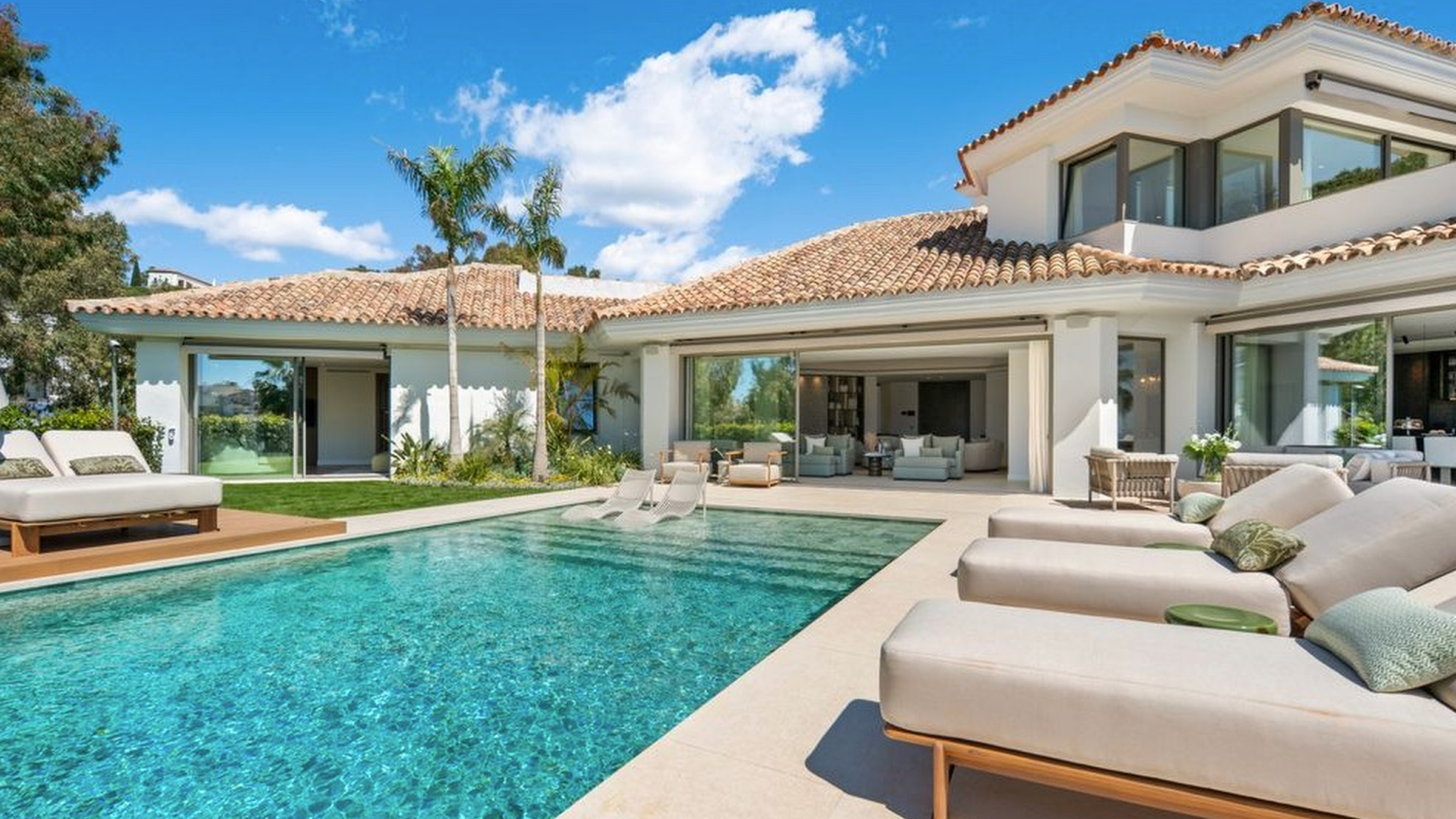 A villa on the Costa del Sol at golden hour