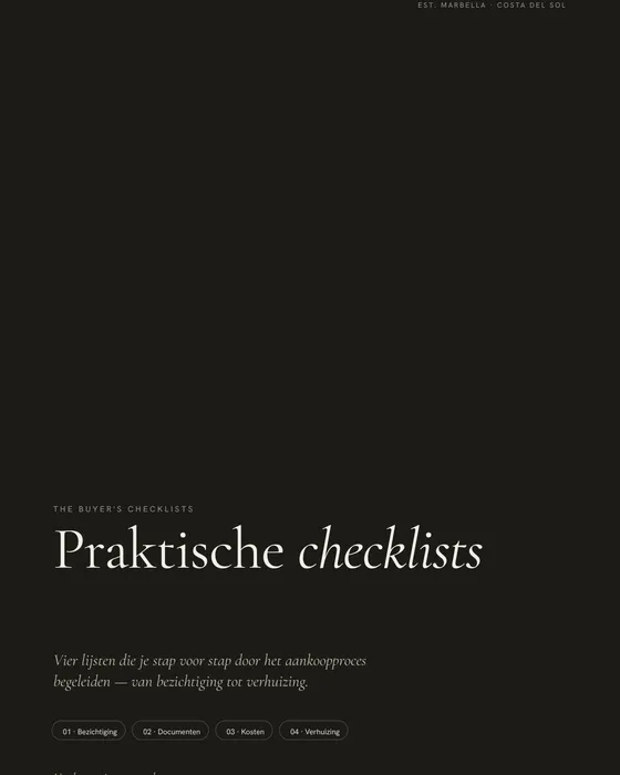 Praktische checklists